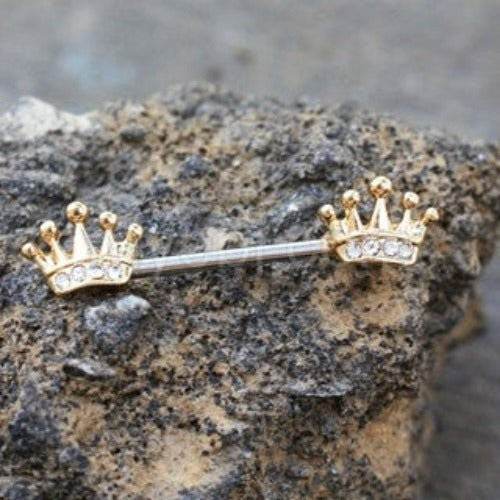 Gold Princess Crown Nipple Bar - Shop Style & More | Fresh Looks, Everyday Deals & Free Shipping