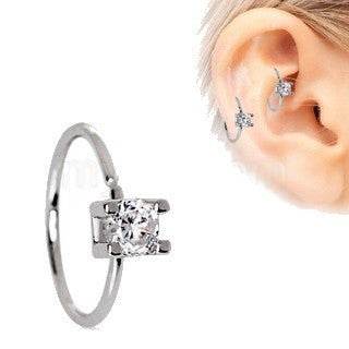 316L Stainless Steel Prong Set CZ Cartilage - Shop Style & More | Fresh Looks, Everyday Deals & Free Shipping
