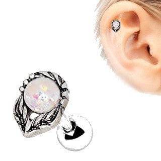 316L Stainless Steel Synthetic Opal Flower on - Shop Style & More | Fresh Looks, Everyday Deals & Free Shipping