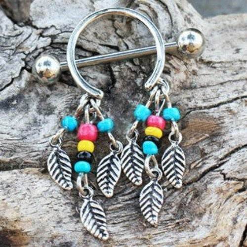 316L Surgical Steel Multi-Colored Beads Feather - Shop Style & More | Fresh Looks, Everyday Deals & Free Shipping