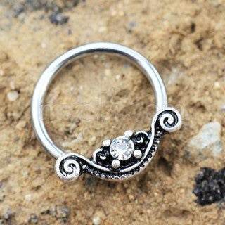 316L Stainless Steel Ornate Design Snap-in Captive - Shop Style & More | Fresh Looks, Everyday Deals & Free Shipping
