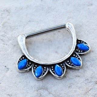 316L Stainless Steel Turquoise Tribal Nipple - Shop Style & More | Fresh Looks, Everyday Deals & Free Shipping