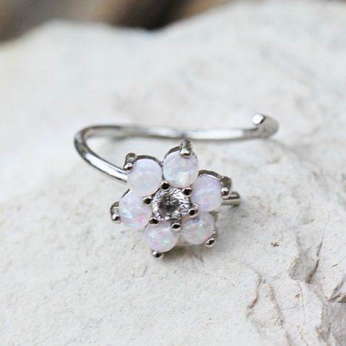 316L Stainless Steel Synthetic Opal Flower Nose - Shop Style & More | Fresh Looks, Everyday Deals & Free Shipping