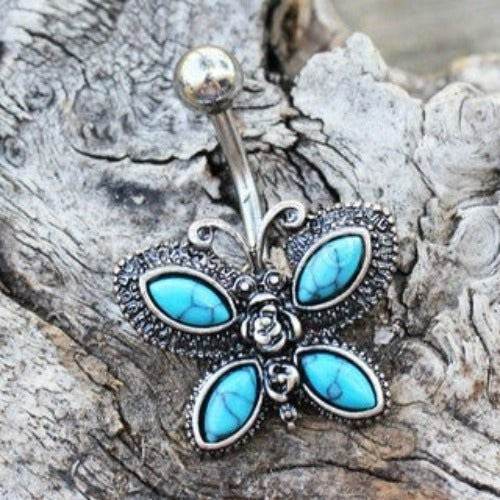 316L Stainless Steel Antique Turquoise Butterfly - Shop Style & More | Fresh Looks, Everyday Deals & Free Shipping