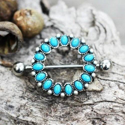 316L Stainless Steel Antique Turquoise Nipple - Shop Style & More | Fresh Looks, Everyday Deals & Free Shipping
