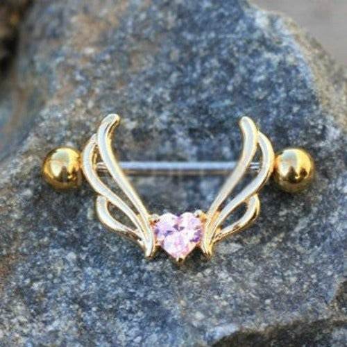 Gold Plated Flying Heart Nipple Shield - Shop Style & More | Fresh Looks, Everyday Deals & Free Shipping