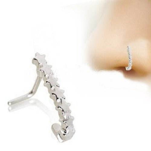 316L Stainless Steel Star L Bend Half Nose Hoop - Shop Style & More | Fresh Looks, Everyday Deals & Free Shipping