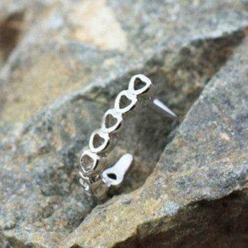 316L Stainless Steel Heart L Bend Half Nose Hoop - Shop Style & More | Fresh Looks, Everyday Deals & Free Shipping