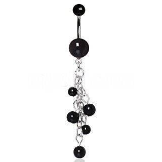 316L Surgical Steel Black Acrylic Navel Ring with - Shop Style & More | Fresh Looks, Everyday Deals & Free Shipping