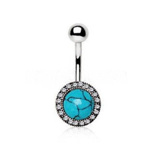 Antique Jeweled Turquoise Navel Ring - Shop Style & More | Fresh Looks, Everyday Deals & Free Shipping