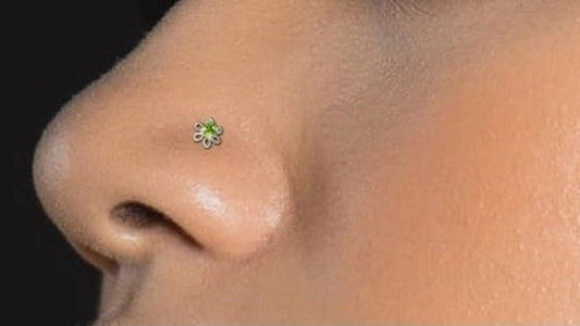 20 Gauge Nose Bone Sterling Silver Flower - 6 One Size Jewelry - Body Jewelry