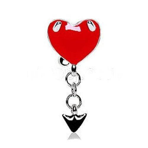 Devil's Heart Top Down Navel Ring - Shop Style & More | Fresh Looks, Everyday Deals & Free Shipping