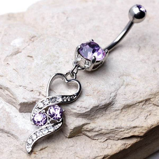 316L Surgical Steel Gemmed Navel Ring with - Shop Style & More | Fresh Looks, Everyday Deals & Free Shipping