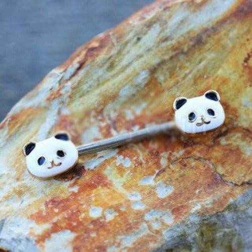 316L Stainless Steel Golden Panda Nipple Bar - Shop Style & More | Fresh Looks, Everyday Deals & Free Shipping