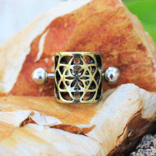 Antique Gold Flower Pentagram Cartilage Ear Cuff - Shop Style & More | Fresh Looks, Everyday Deals & Free Shipping