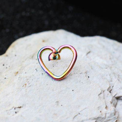 PVD Plated Love Struck Heart Cartilage Earring - Shop Style & More | Fresh Looks, Everyday Deals & Free Shipping