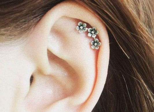 316L Stainless Steel Triple Flower Cartilage - Shop Style & More | Fresh Looks, Everyday Deals & Free Shipping