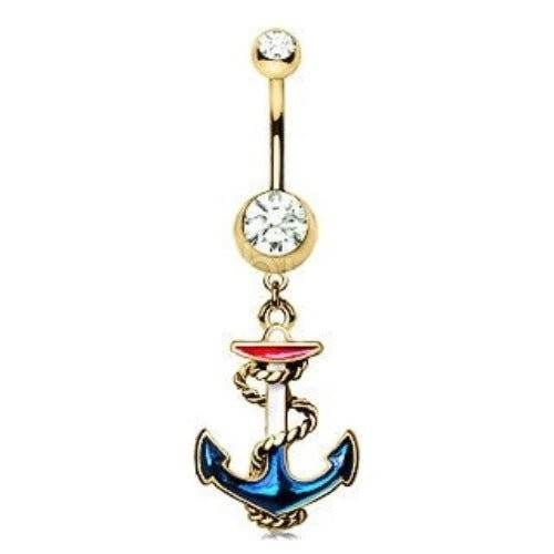 Vintage Anchor Dangle Navel Ring - Shop Style & More | Fresh Looks, Everyday Deals & Free Shipping