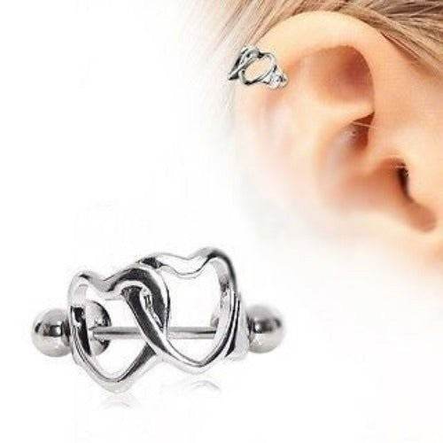 Interlocking Hearts Cartilage Cuff - Heart - Shop Style & More | Fresh Looks, Everyday Deals & Free Shipping