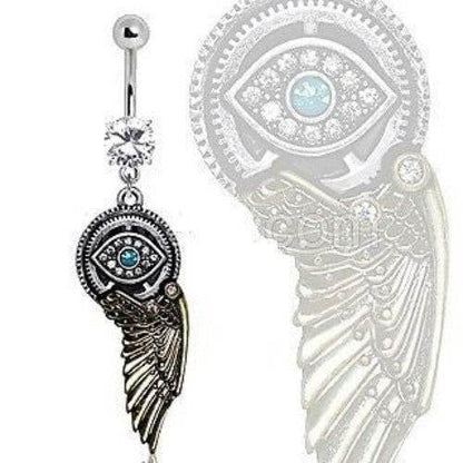 Gemmed Steampunk All Seeing Eye Navel Ring w - Shop Style & More | Fresh Looks, Everyday Deals & Free Shipping