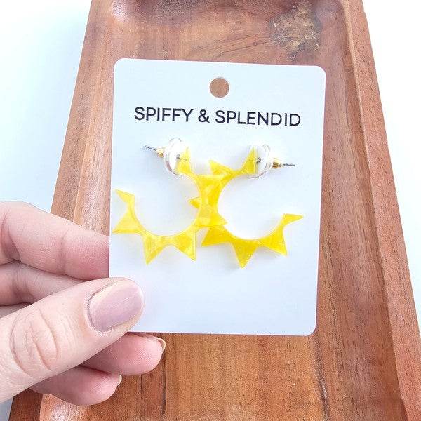 Sunshine Hoops - Yellow - Shop Style & More | Fresh Looks, Everyday Deals & Free Shipping