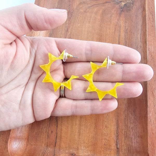 Sunshine Hoops - Yellow - Shop Style & More | Fresh Looks, Everyday Deals & Free Shipping