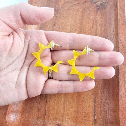 Sunshine Hoops - Yellow - Shop Style & More | Fresh Looks, Everyday Deals & Free Shipping