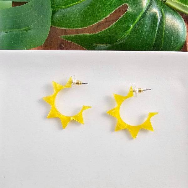 Sunshine Hoops - Yellow - Shop Style & More | Fresh Looks, Everyday Deals & Free Shipping