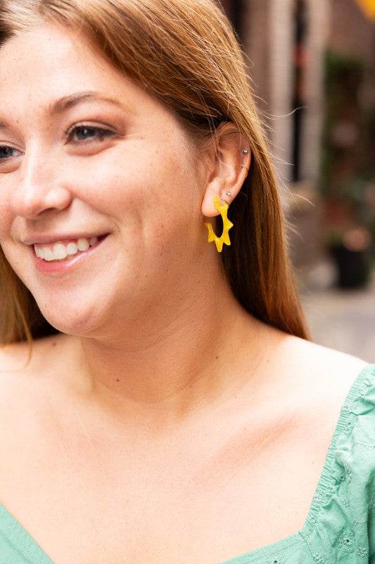 Sunshine Hoops - Yellow - Shop Style & More | Fresh Looks, Everyday Deals & Free Shipping