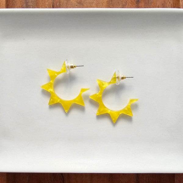 Sunshine Hoops - Yellow - Shop Style & More | Fresh Looks, Everyday Deals & Free Shipping
