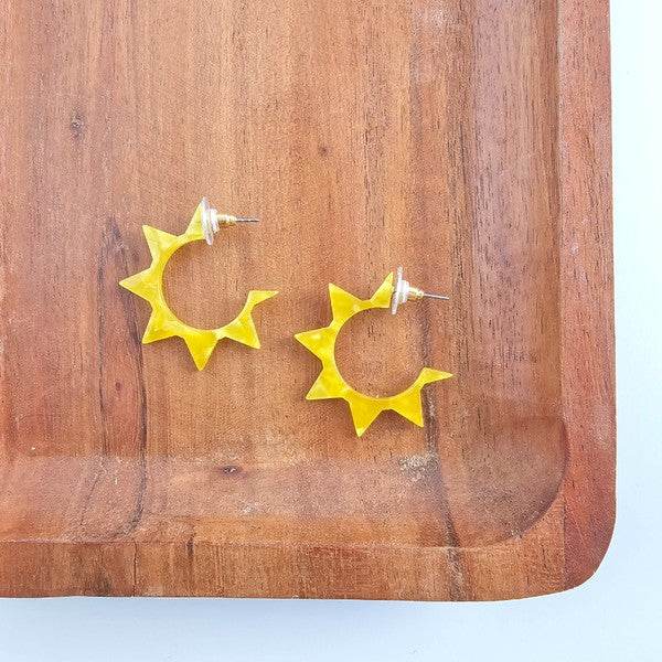 Sunshine Hoops - Yellow - Shop Style & More | Fresh Looks, Everyday Deals & Free Shipping