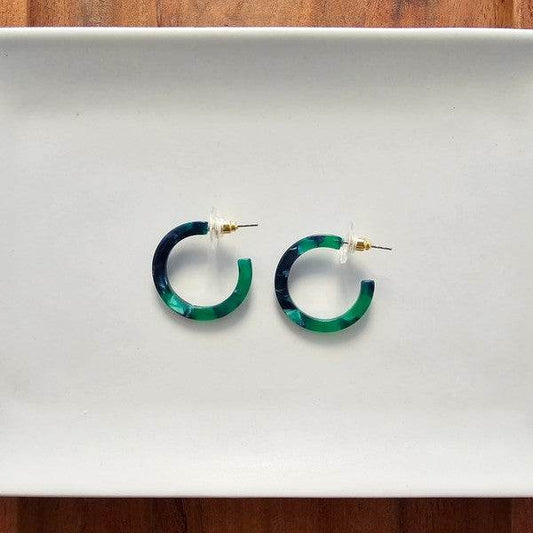 Cam Mini Hoops - Dark Green - Shop Style & More | Fresh Looks, Everyday Deals & Free Shipping