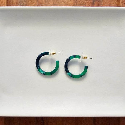 Cam Mini Hoops - Dark Green - Shop Style & More | Fresh Looks, Everyday Deals & Free Shipping