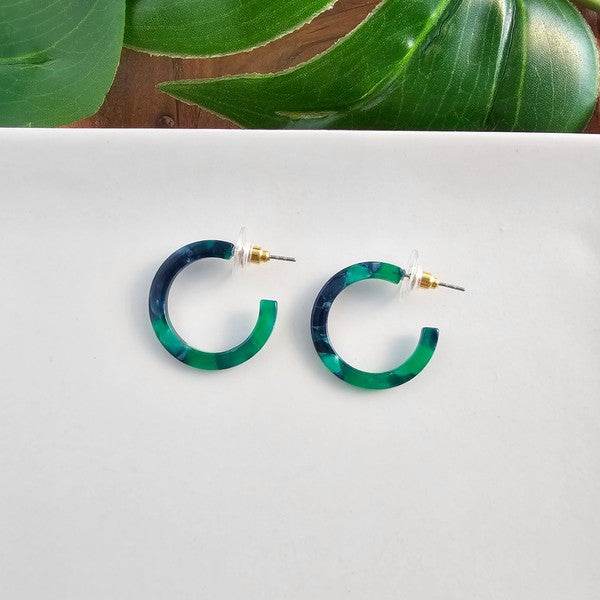 Cam Mini Hoops - Dark Green - Shop Style & More | Fresh Looks, Everyday Deals & Free Shipping