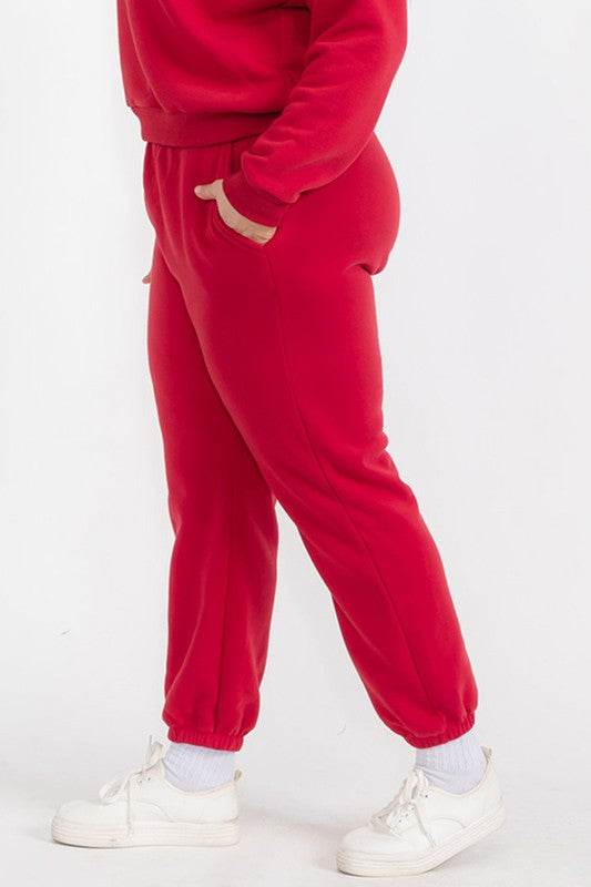 Plus Size Poly Fleece Elastic Waist Joggers - Shop Style & More | Fresh Looks, Everyday Deals & Free Shipping
