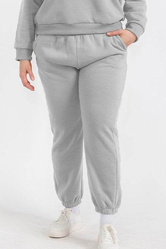 Plus Size Poly Fleece Elastic Waist Joggers - Shop Style & More | Fresh Looks, Everyday Deals & Free Shipping