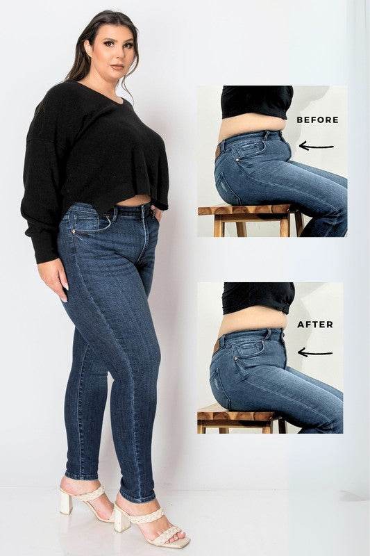 CORSET PLUS SIZE SUPER SKINNY JEANS - Shop Style & More | Fresh Looks, Everyday Deals & Free Shipping