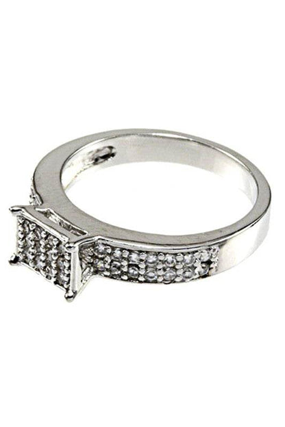 Cubic Zirconia Square Micro Setting Ring - Shop Style & More | Fresh Looks, Everyday Deals & Free Shipping