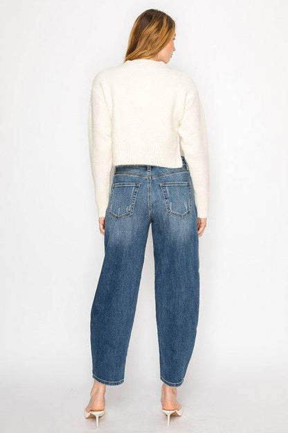 HIGH RISE RELAXED BARREL JEANS - Shop Style & More | Fresh Looks, Everyday Deals & Free Shipping