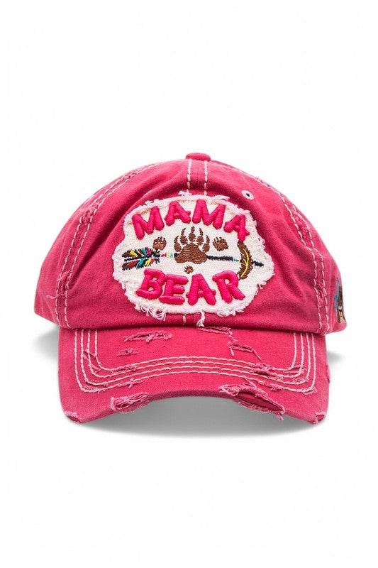 MAMA Bear Embroidered Vintage Cotton Cap - Shop Style & More | Fresh Looks, Everyday Deals & Free Shipping