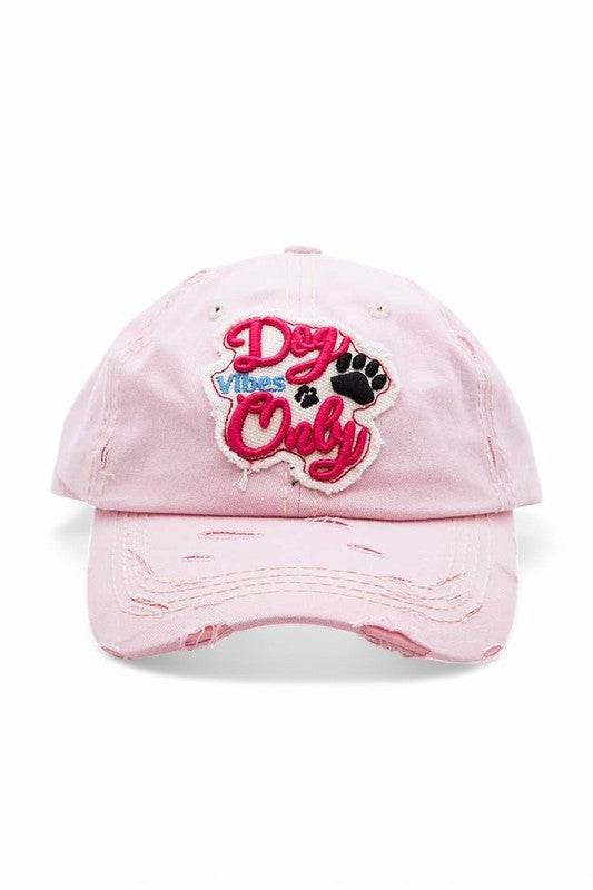 Dog Vibe Only Embroidered Vintage Cotton Cap - Shop Style & More | Fresh Looks, Everyday Deals & Free Shipping