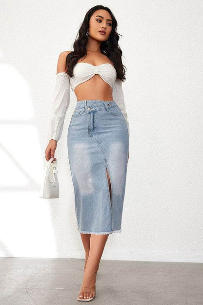 WOMEN FASHION DENIM SKIRT - Shop Style & More | Fresh Looks, Everyday Deals & Free Shipping