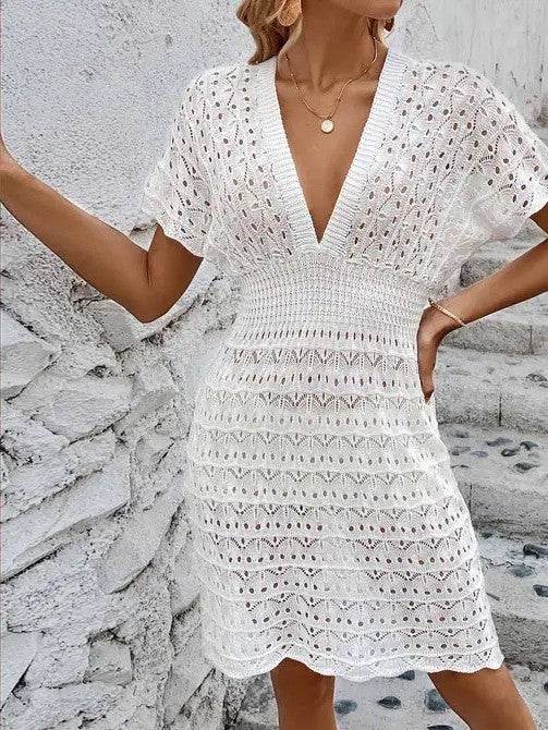 Deep v eyelet cover up dress - Shop Style & More | Fresh Looks, Everyday Deals & Free Shipping