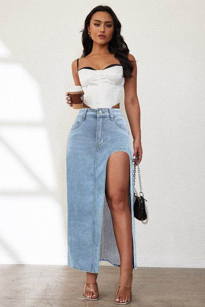 WOMEN FASHION DENIM SKIRT - Shop Style & More | Fresh Looks, Everyday Deals & Free Shipping