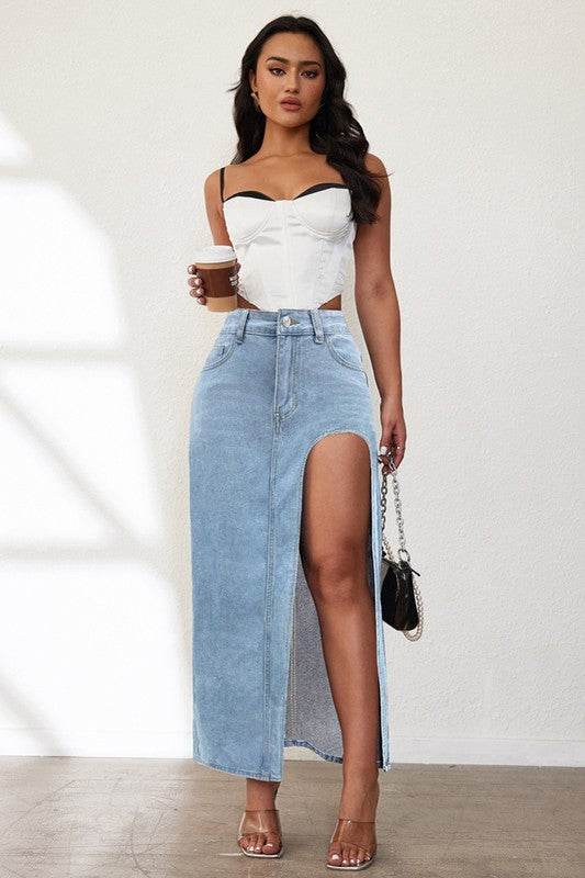WOMEN FASHION DENIM SKIRT - Shop Style & More | Fresh Looks, Everyday Deals & Free Shipping