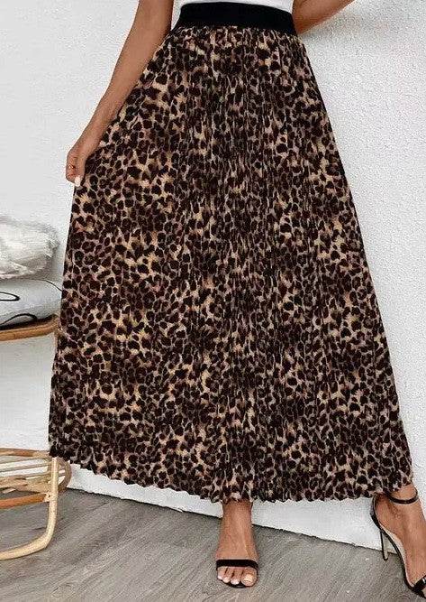 Leopard pleated maxi skirt - Shop Style & More | Fresh Looks, Everyday Deals & Free Shipping