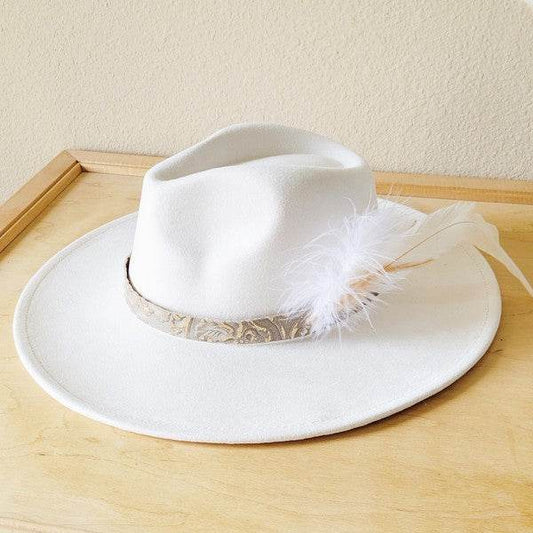 Gilded Cowboy Leather Hat Band w/ Feather accents - Shop Style & More | Fresh Looks, Everyday Deals & Free Shipping