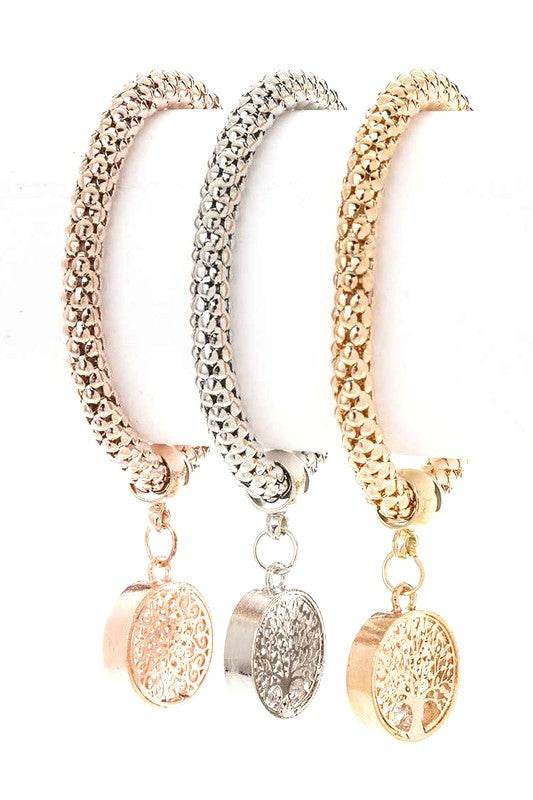 Willow Tree Charm 3 Tone Popcorn Bracelet Set - Shop Style & More | Fresh Looks, Everyday Deals & Free Shipping