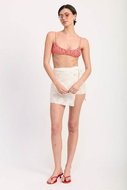 LACE WRAP SKIRT WITH DRAWSTRING - Shop Style & More | Fresh Looks, Everyday Deals & Free Shipping