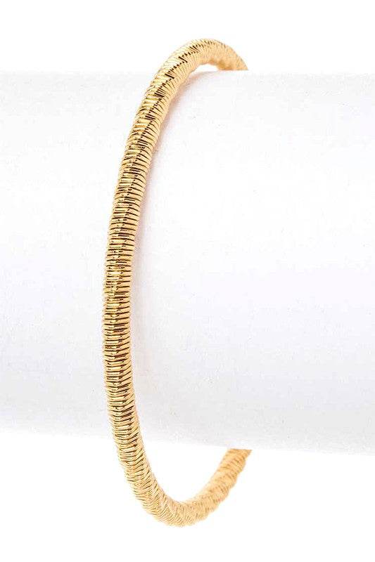 Textured Stainless Steel Adjustable Cuff Bangle - Shop Style & More | Fresh Looks, Everyday Deals & Free Shipping